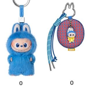 Pop Mart Pin For Love "O" Labubu Vinyl Plush and Letter Pendant Bundle